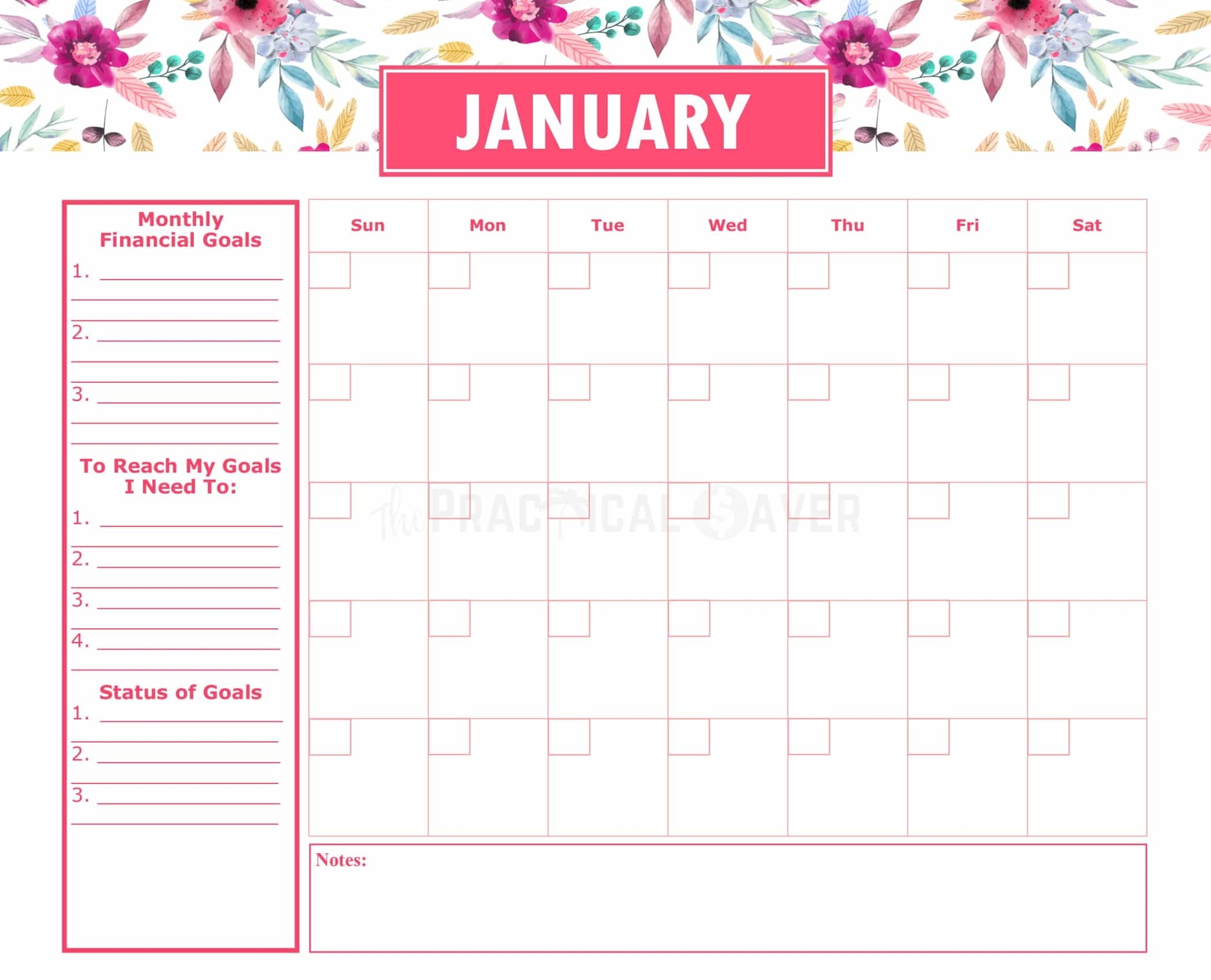 Free Printable Calendar For Binder - Aubrey Rhiamon