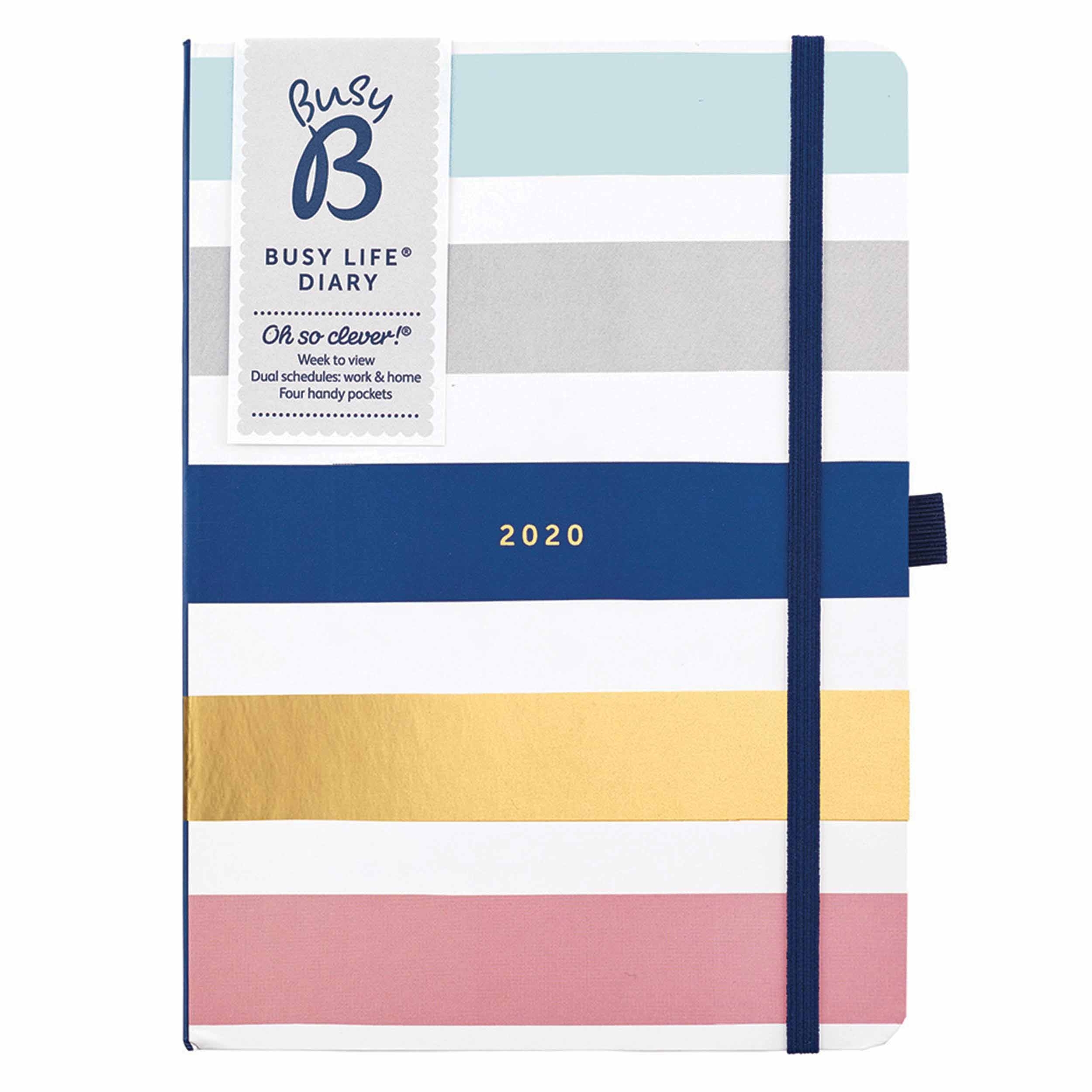 Busy B, Busy Life Stripes A5 Diary 2020