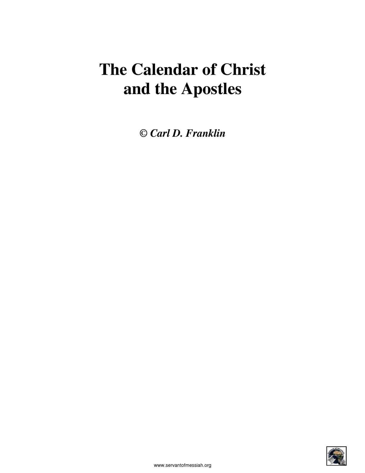 Calaméo - Apostles Biblical Calendar