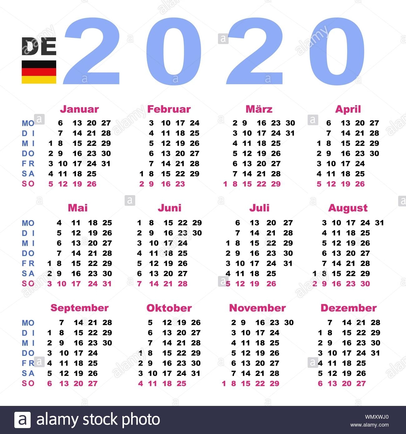 Calendar 2020 Stock Photos &amp; Calendar 2020 Stock Images - Alamy