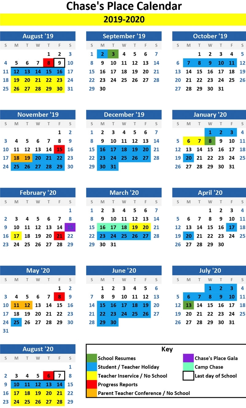 Chase 5 Calendar 2020 | Month Calendar Printable