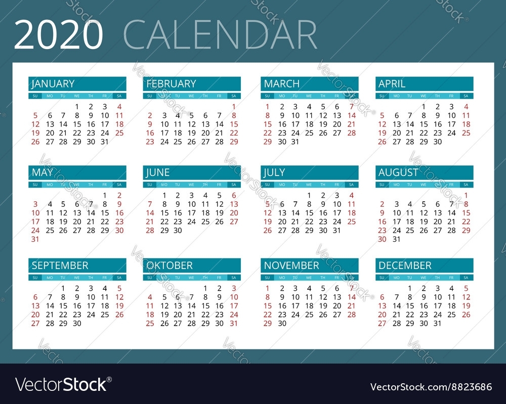 Week 6 Calendar 2020 | Month Calendar Printable