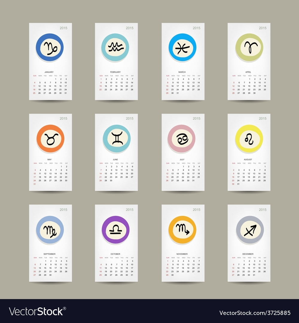 Calendar Of The Zodiac Signs Month Calendar Printable