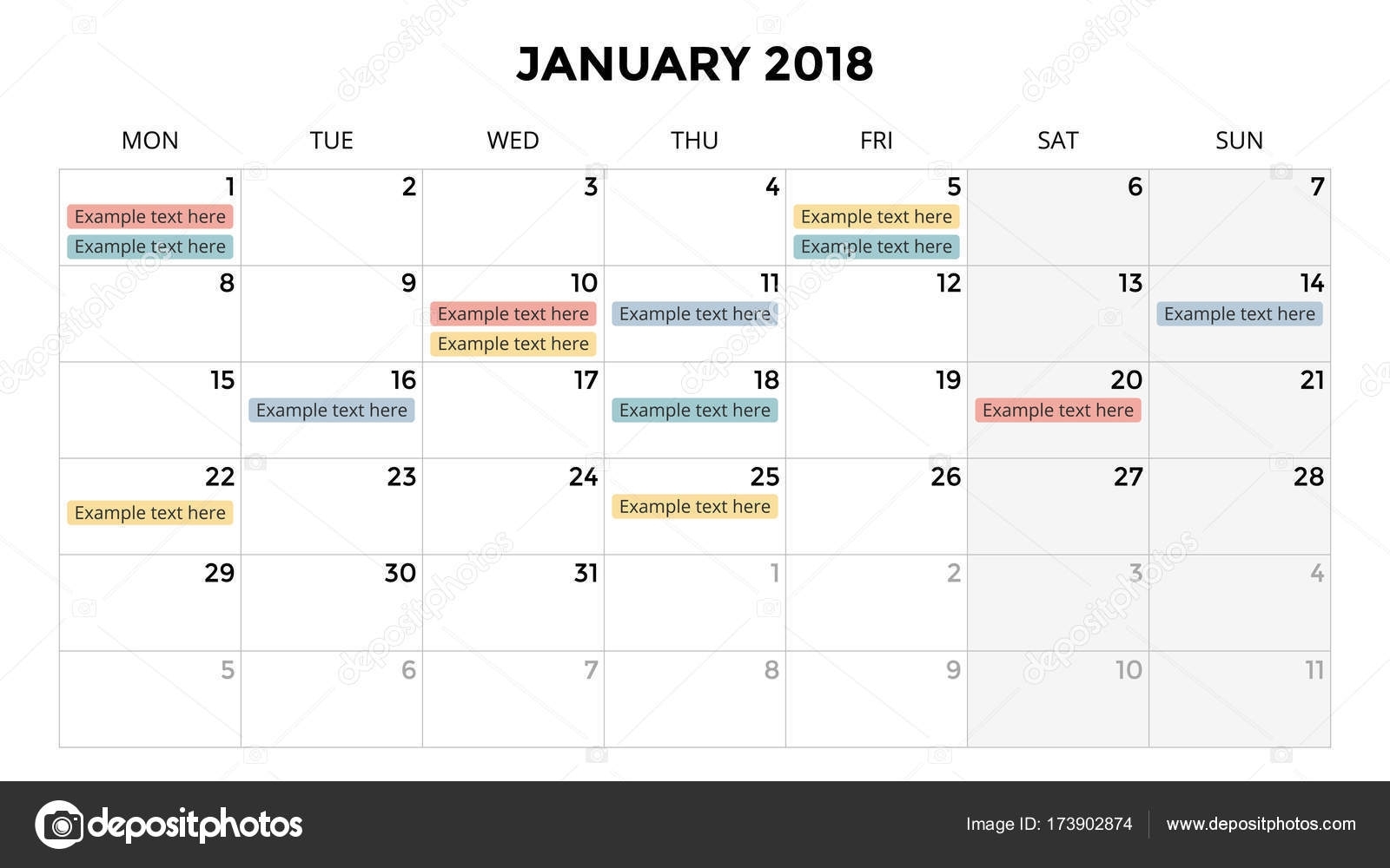 Calendar Infographic, Table Chart, Presentation Chart