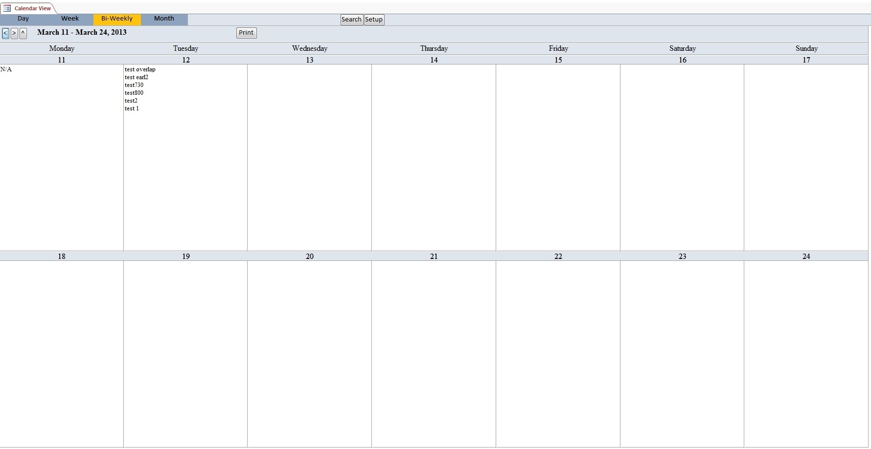 Calendar Scheduling Database Template | Calendar Software