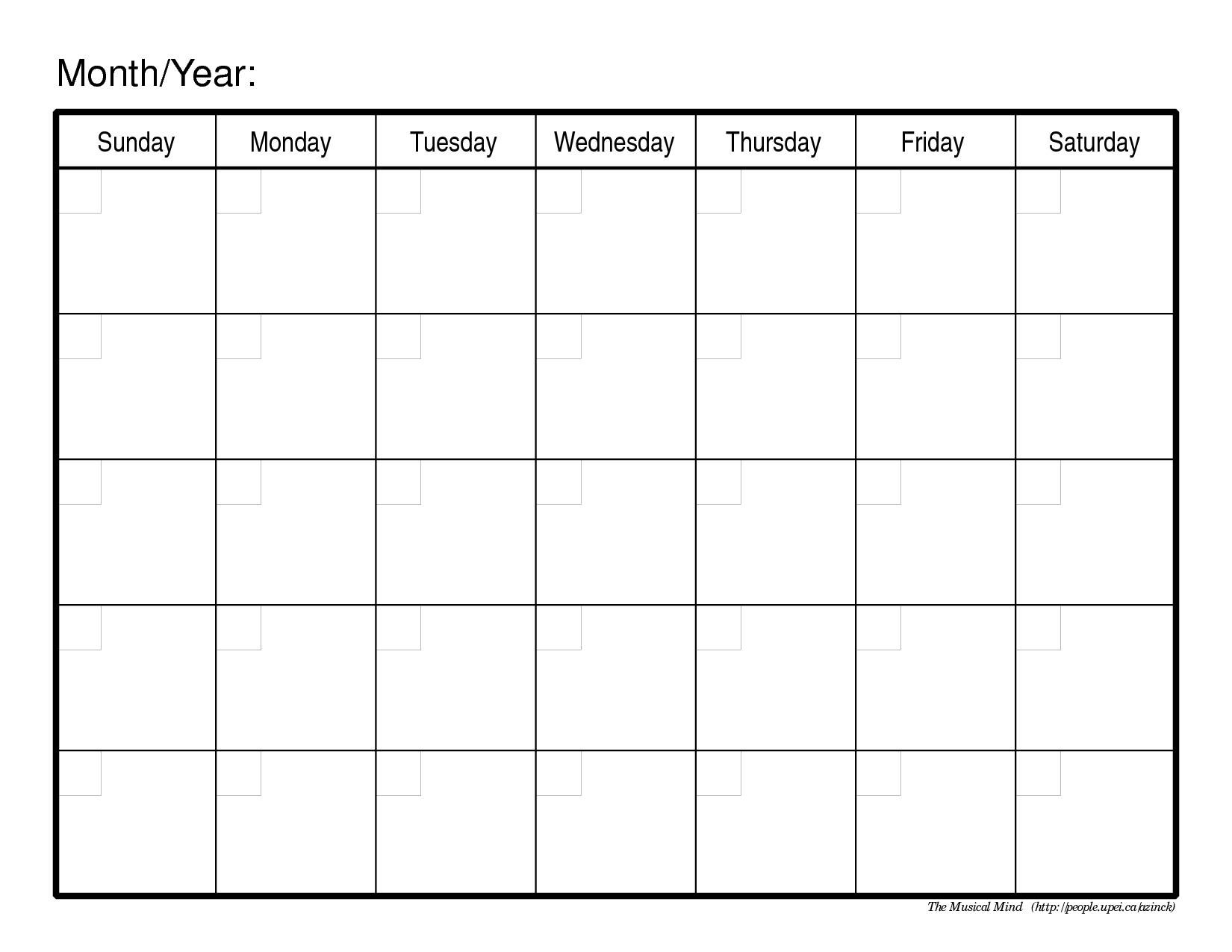 Calendar Template Print Outs Monthly Calendar Print Out