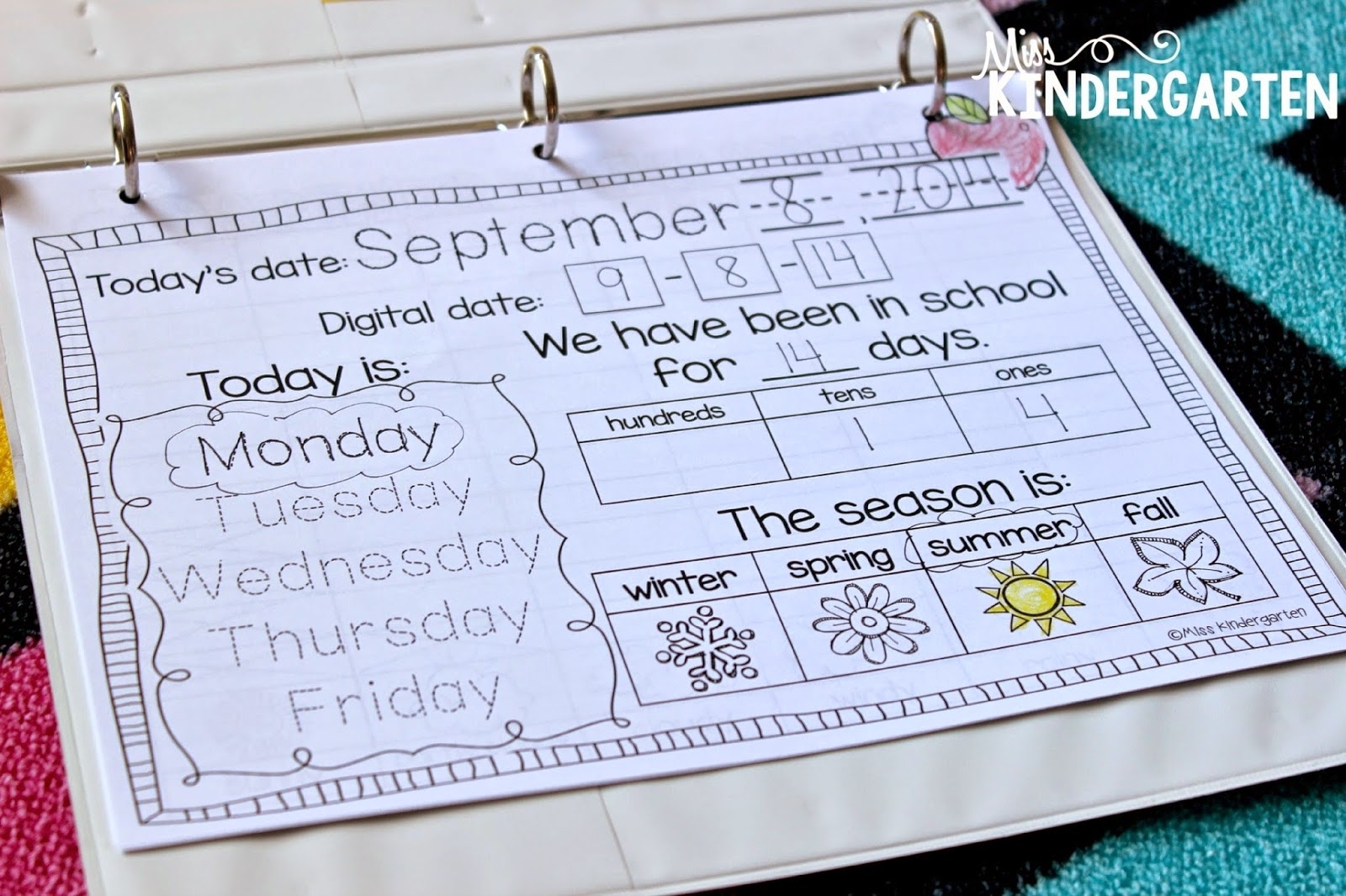 Calendar Time In Kindergarten - Miss Kindergarten