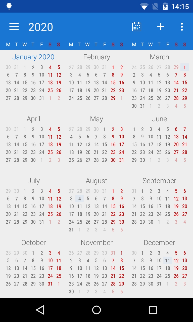 Calendar Views: Year View – Digical Help Center