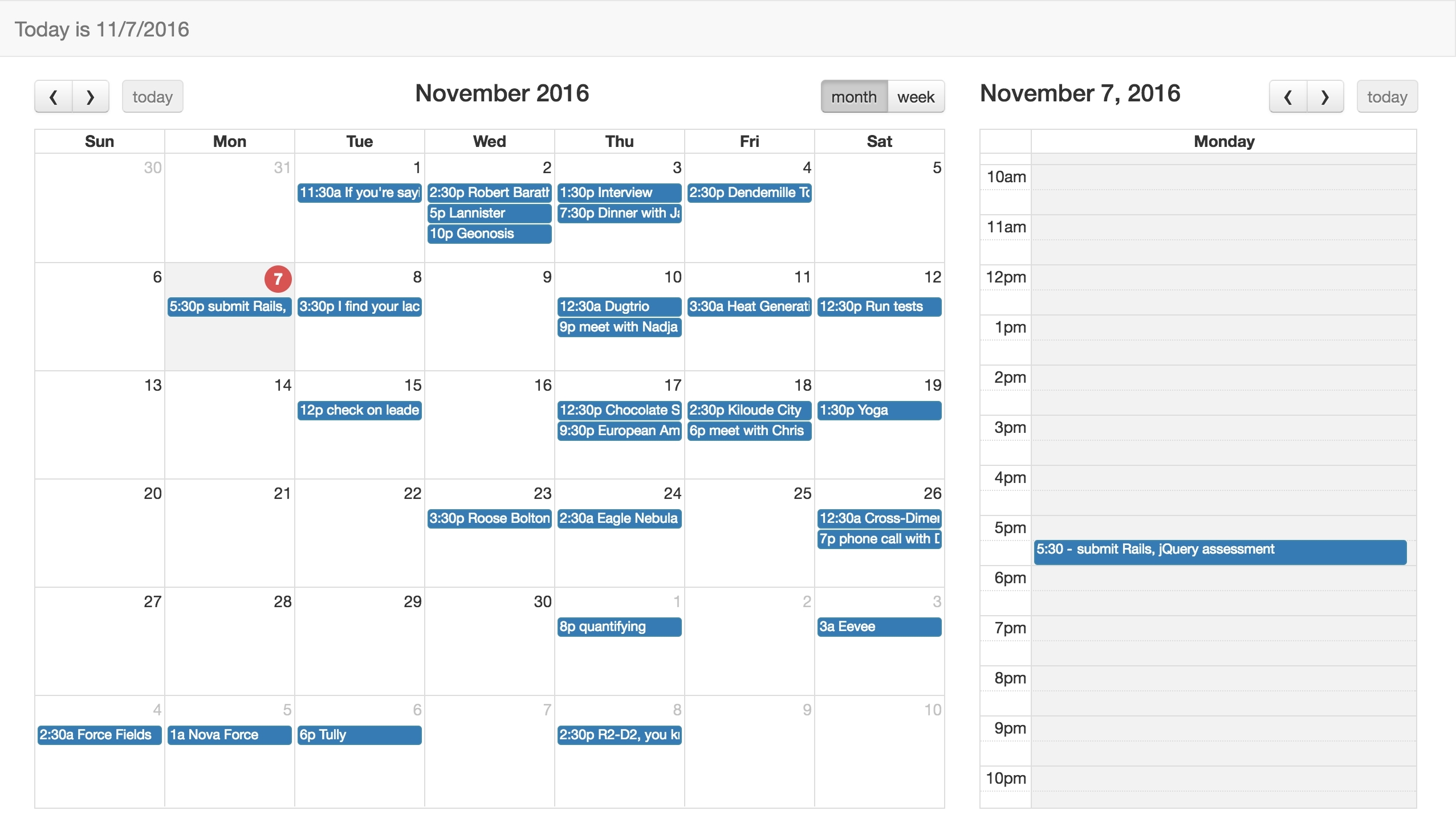 Calendar Week View Html | Igotlockedout