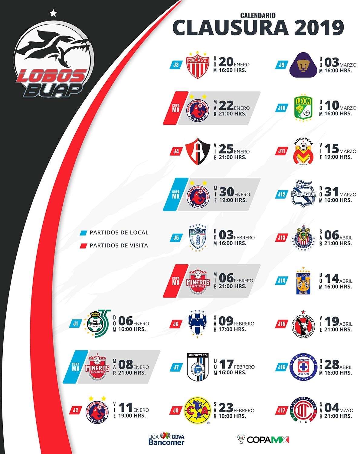 Calendario Liga Mx 2019 2020 | Calendar Template Printable