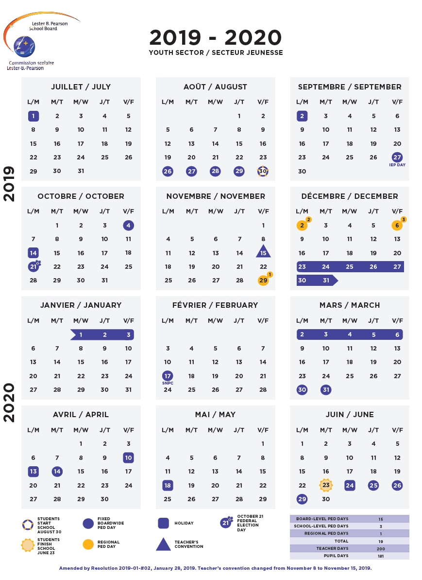 Calendars - Lbpsb