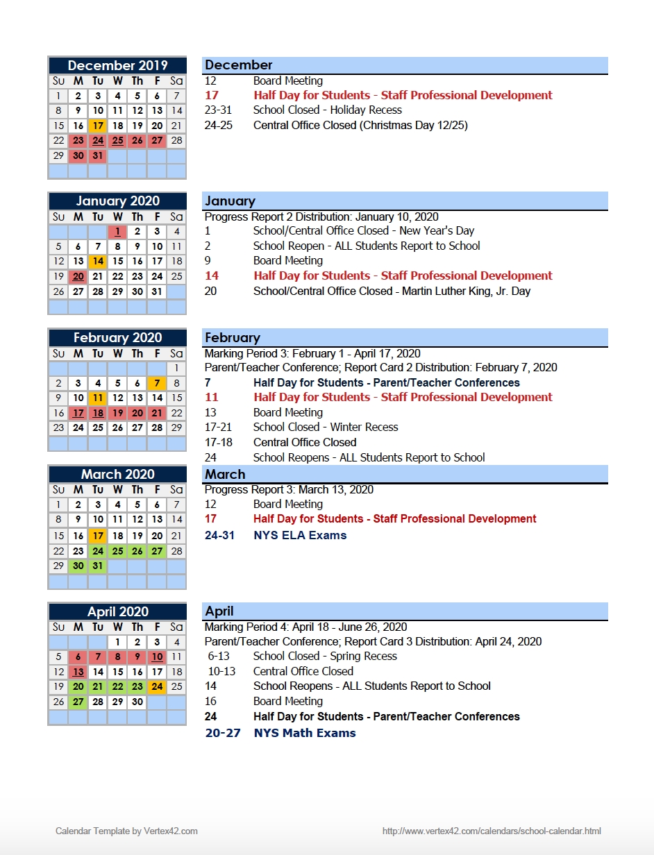 Calendars – Parents – Charter School Of Educational Excellence