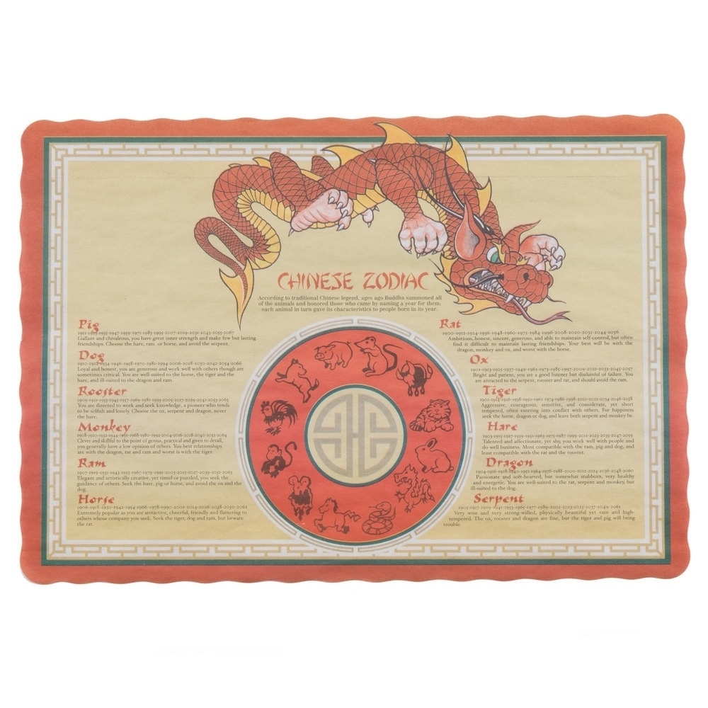 chinese zodiac calendar placemat month calendar printable