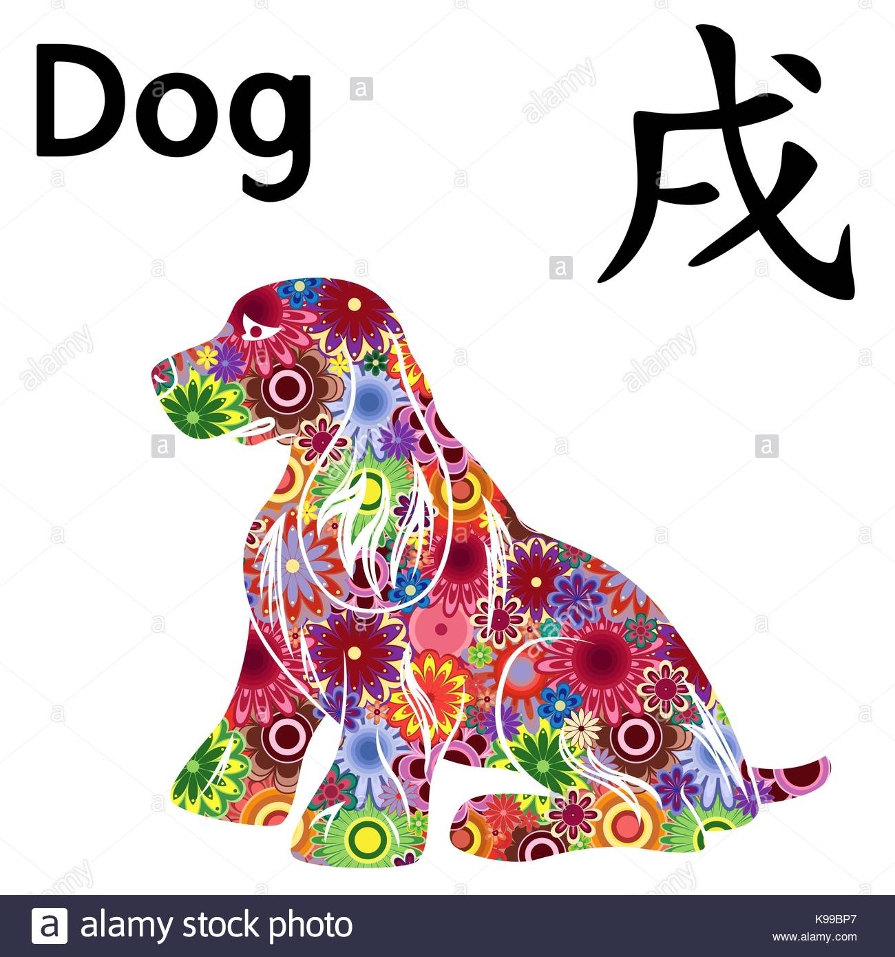 Chinese Zodiac Sign Dog, Symbol Of New Year On The Eastern