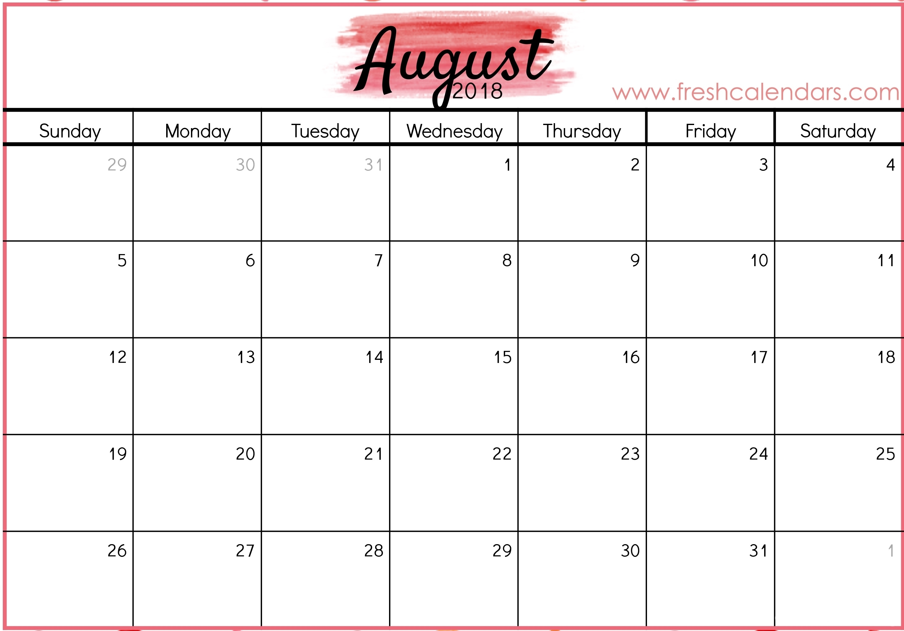 Collect August 2019 With Space To Write ⋆ The Best