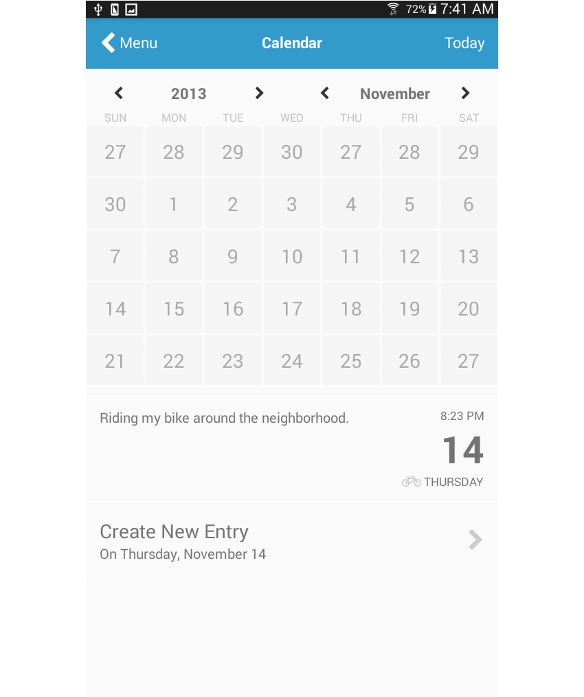Common React Native App Layouts: Calendar Page