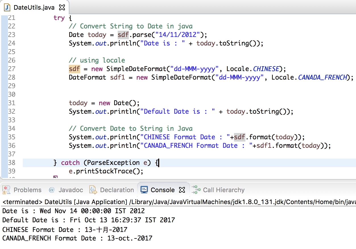 Convert String To Date, Date To String In Java - Journaldev