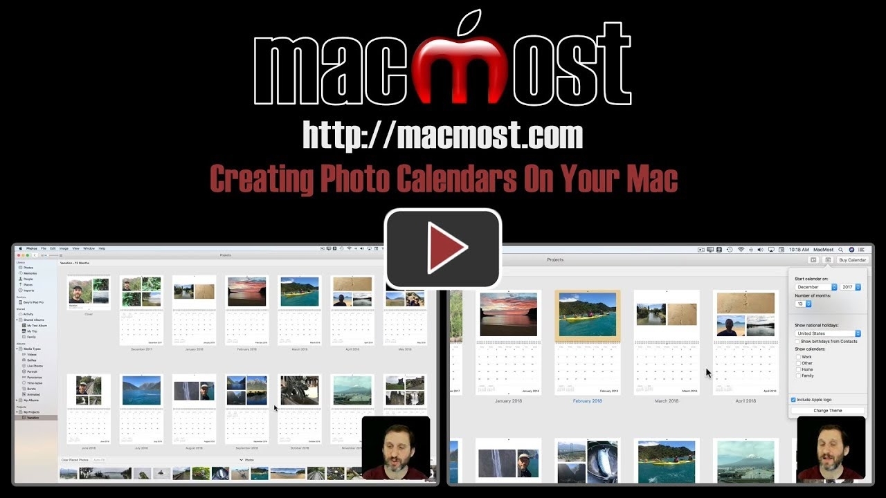 Creating Photo Calendars On Your Mac