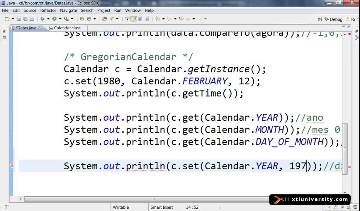 Curso De Java - Jse - 069 - Date, Calendar, Get, Set, Clear