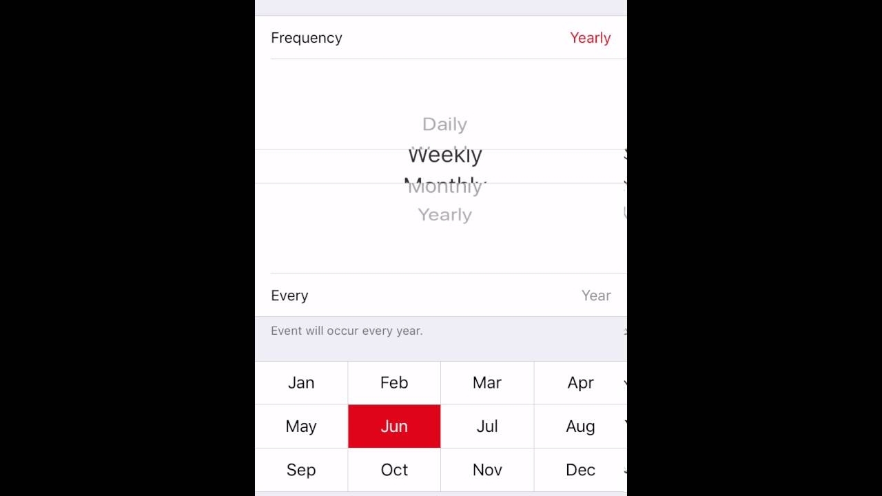 Customizing Repeating Calendar Events In Ios