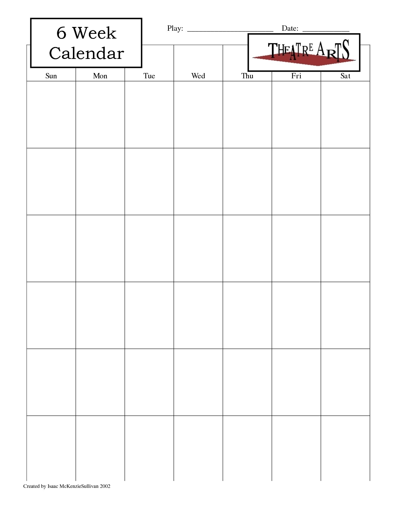 Dandy Printable Calendar 6 Week : Mini Calendar Template – 6