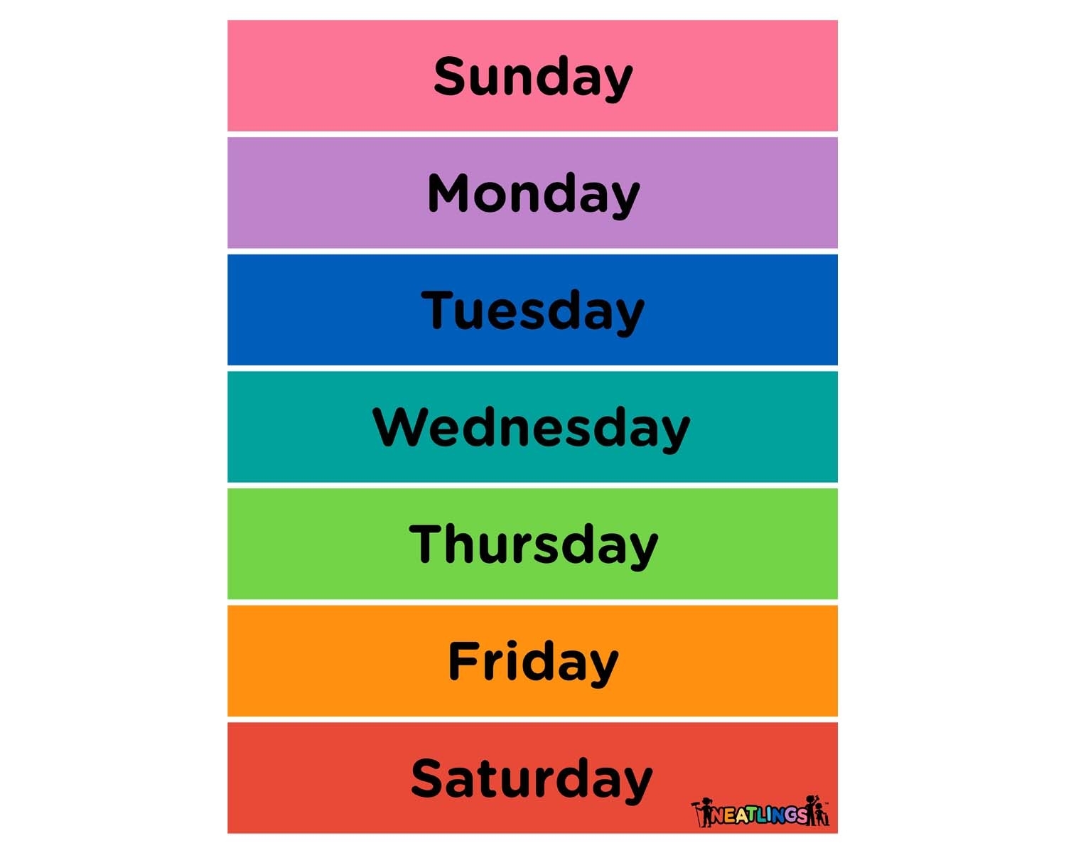 Days Of The Week Calendar For Kids