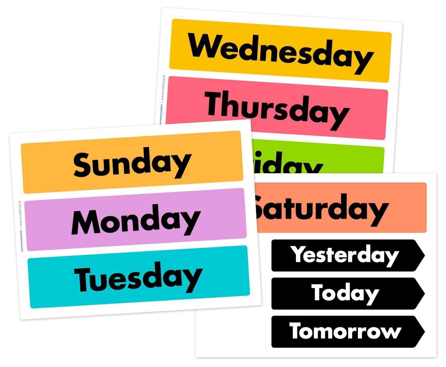 Days Of The Week Printable Free | Preschool Calendar, Free