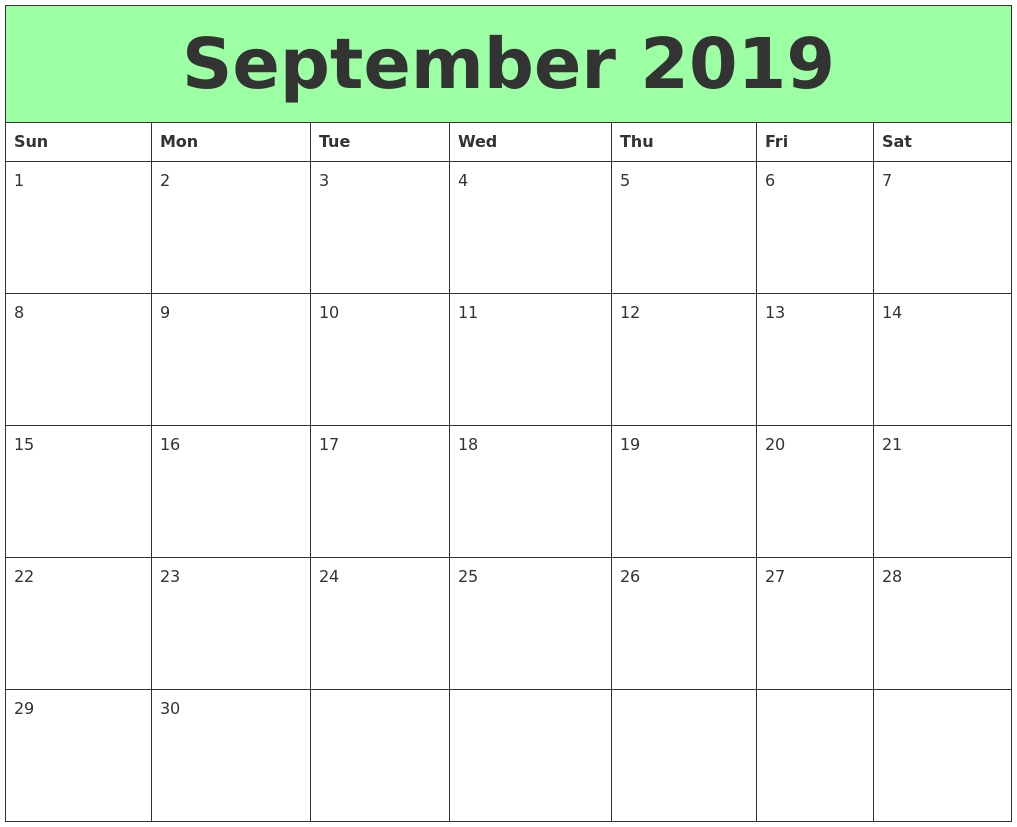 December 2019 Printable Monthly Calendar