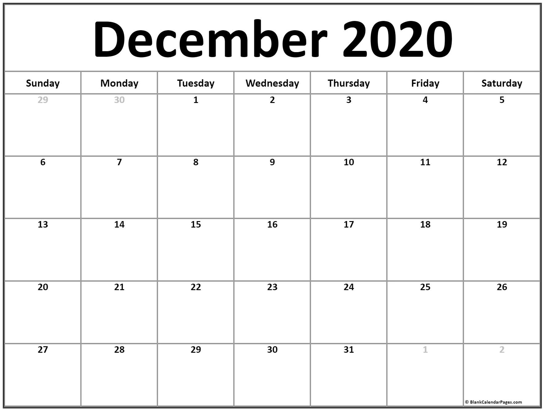 Zodiac Calendar December 2020 | Month Calendar Printable