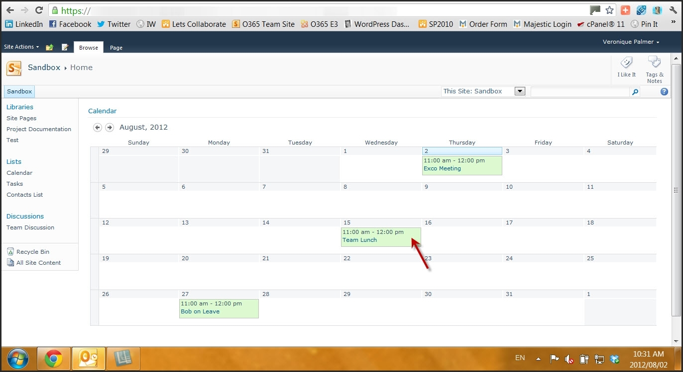 Delete / Move Sharepoint 2010 Calendar Items Without Viewing