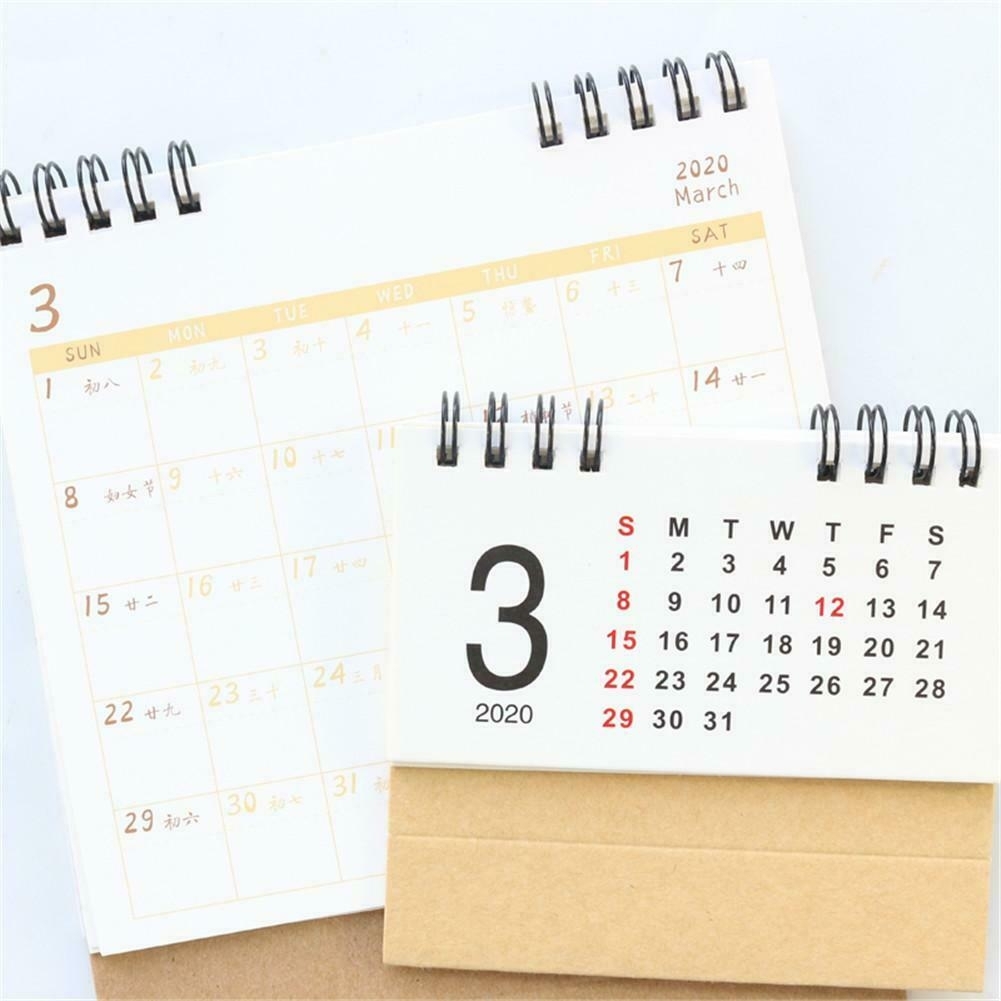 Details About Desk Calendar Desk Stand Up Calendar Runs From Aug 2019  Through Dec 2020