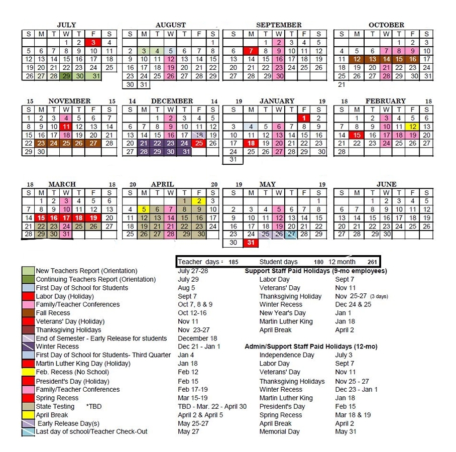 District 6 Calendar 2020 | Month Calendar Printable