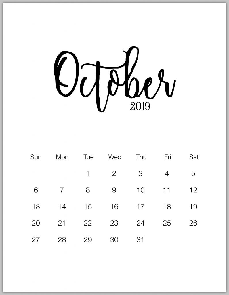 ✅ Cute October 2019 Calendar Wall Floral Pink Designs