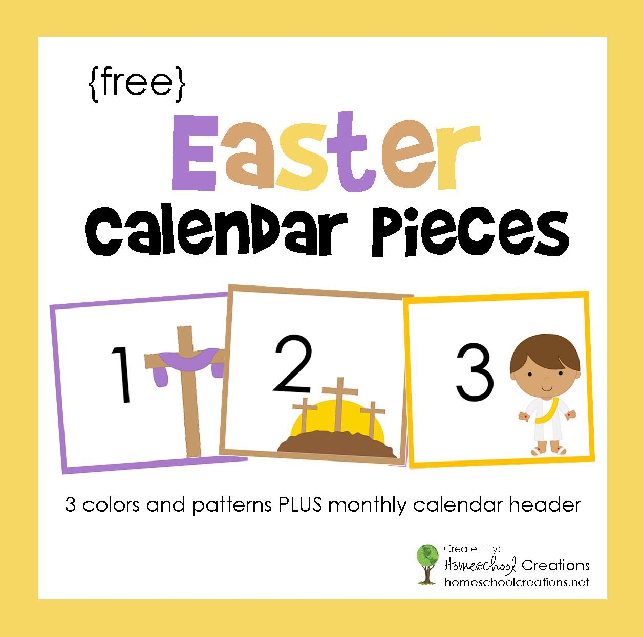 Easter Pocket Chart Calendar Pieces - Free Printable