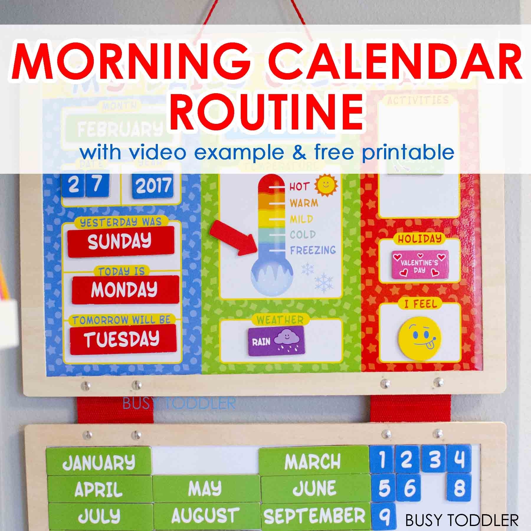 Easy Morning Calendar Routine - Busy Toddler