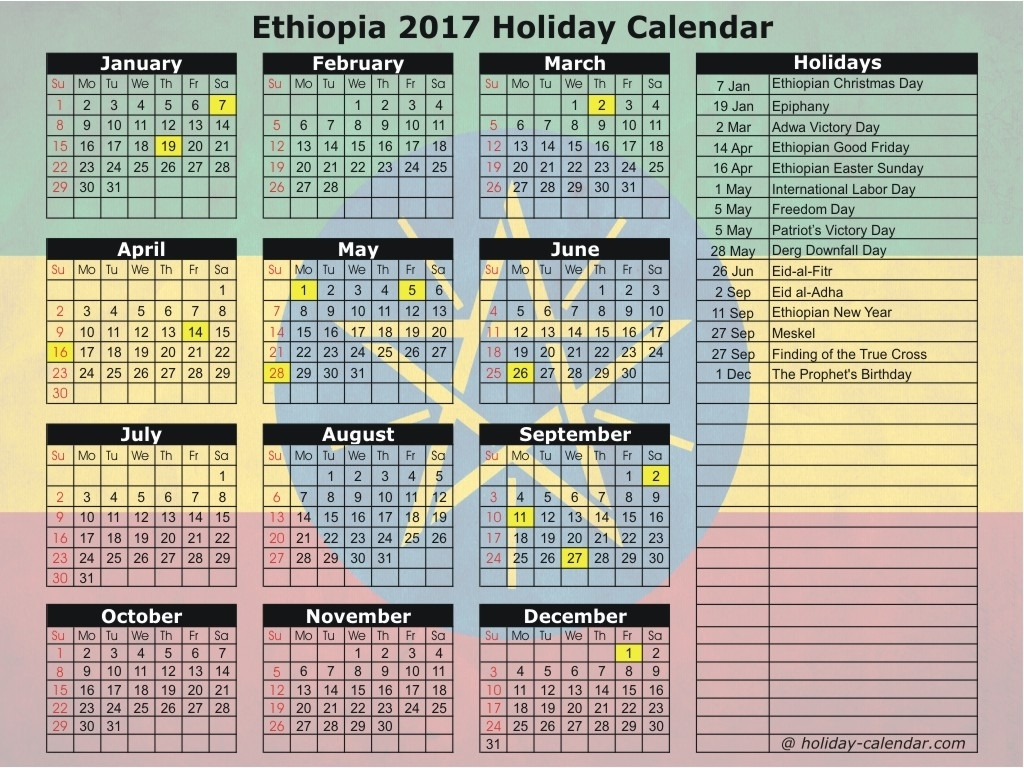 Ethiopian Calendar 2007 Qualads