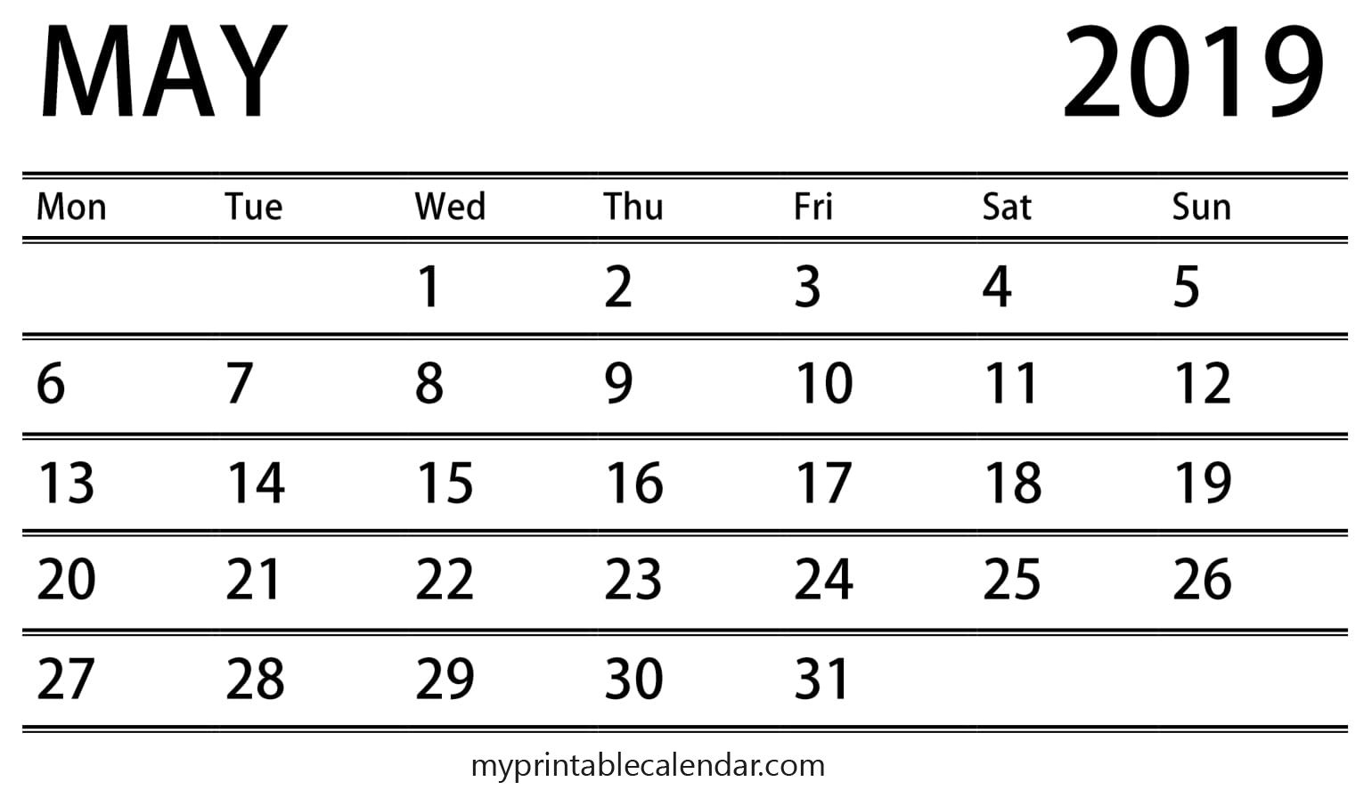 Events Calendar For May 2019 | Event Calendar, Calendar 2019