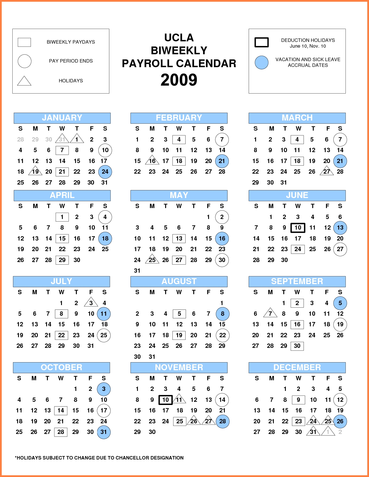 Every Two Weeks Schedule | Payroll Calendars