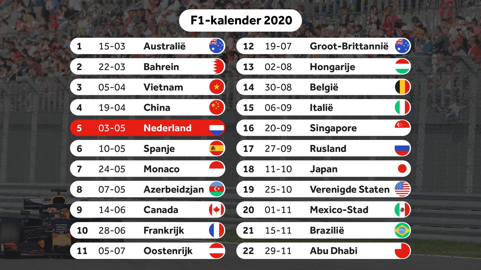 F1 Kalender 2020. Year 2020 Calendar. 2019-08-15