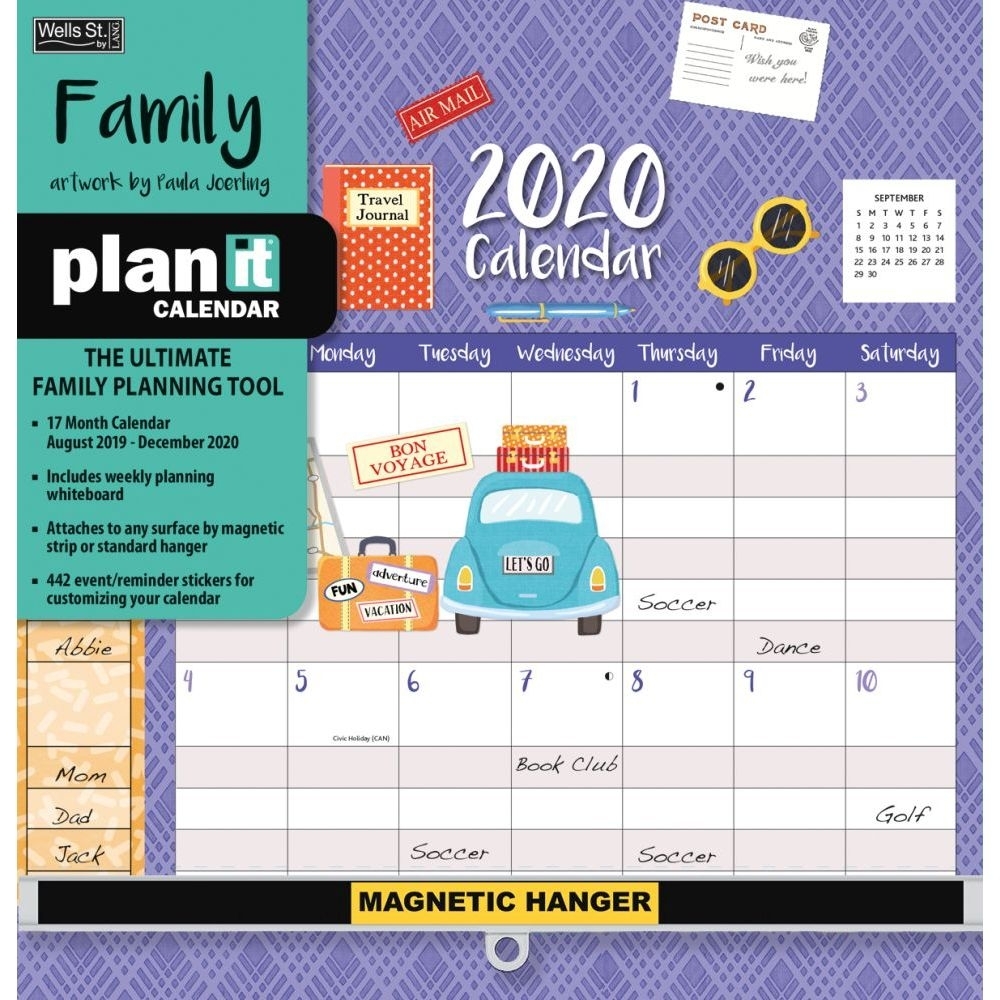 Family Plan It Plus 2020 Wall Calendar