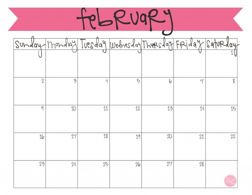 February 2014 Calendar - Free Printable | Projects To Try