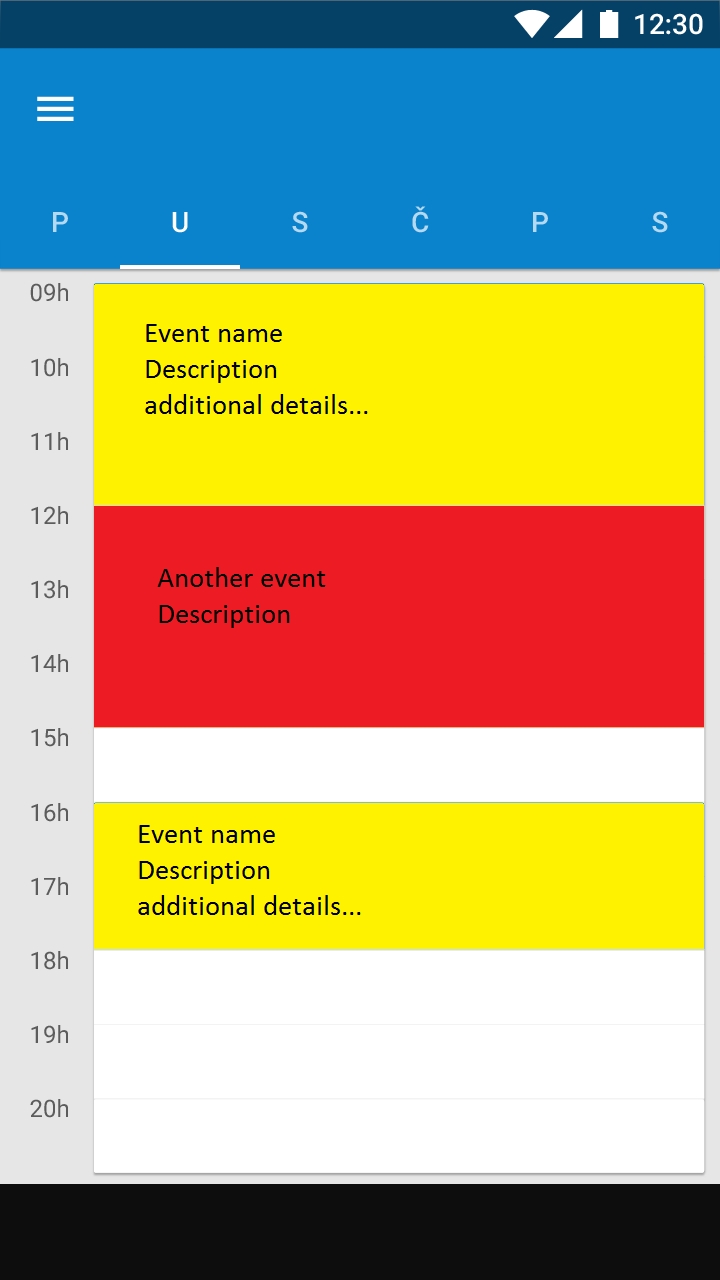 Filter Specific Range Of Hours To Show In Alamkanak/android