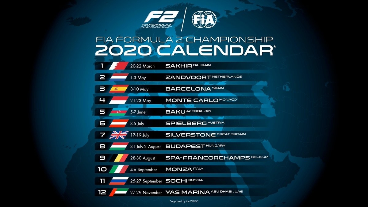 Formula 3 Calendar 2020 Month Calendar Printable