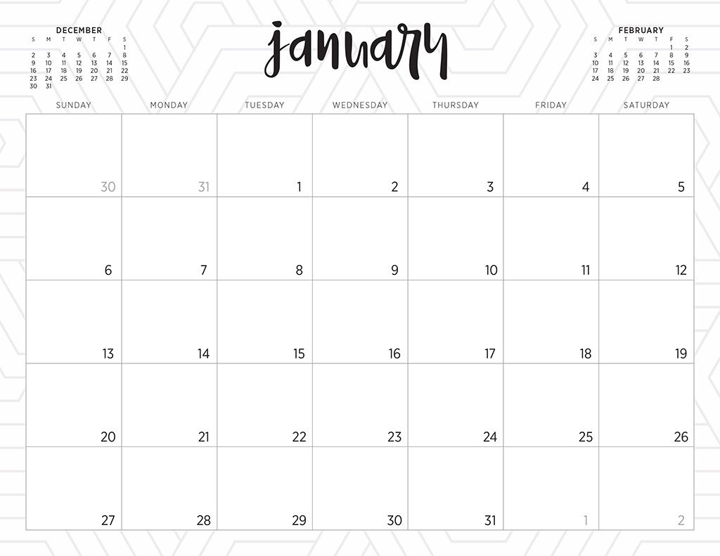 Free 2019 Printable Calendars - 46 Designs To Choose From!