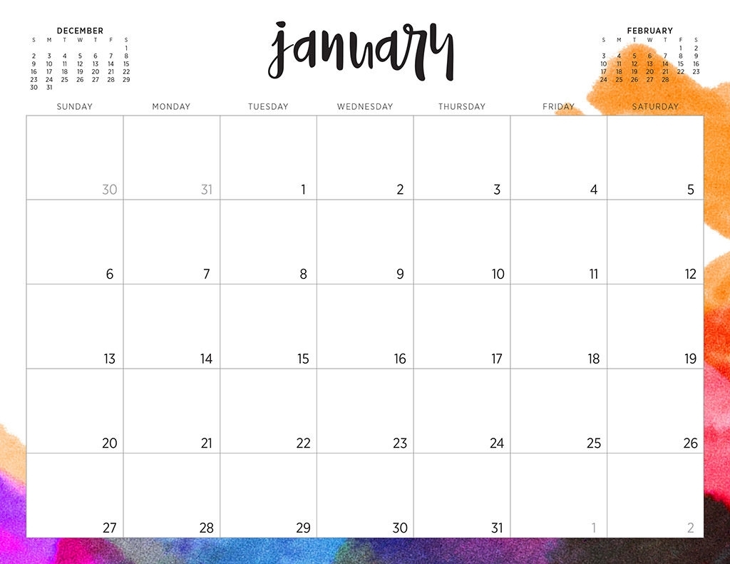 Free 2019 Printable Calendars - 46 Designs To Choose From!