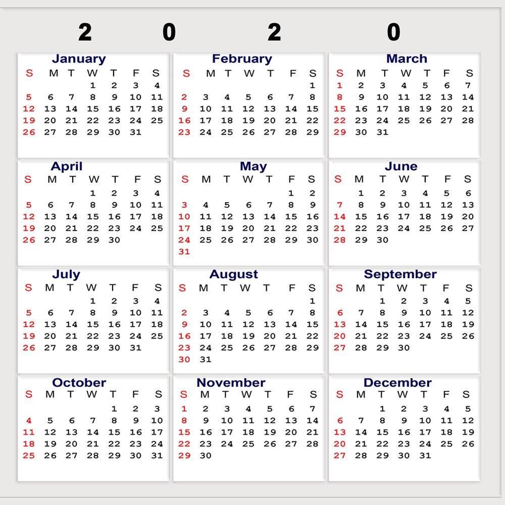 Free 2020 Printable Calendar Templates | Editable Calendars 2020