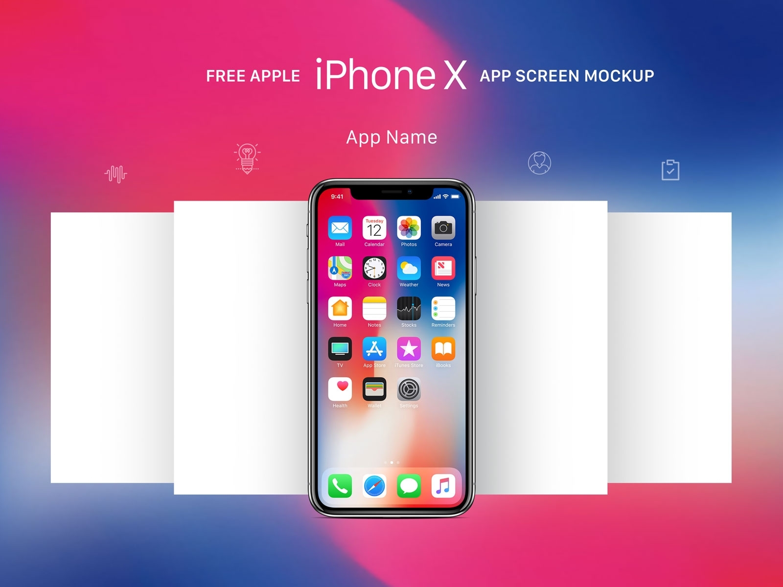 Free Apple Iphone X App Screen Mockup Psd - Good Mockups