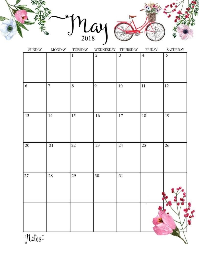 Free Blank Calendar May 2018 | Calendar 2019 Printable