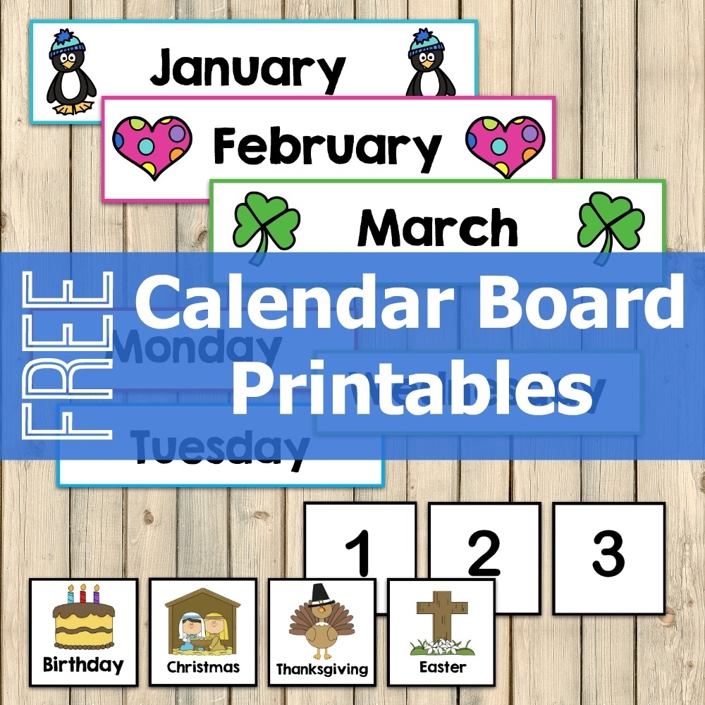 Free Calendar Board Printables - My Joy-Filled Life