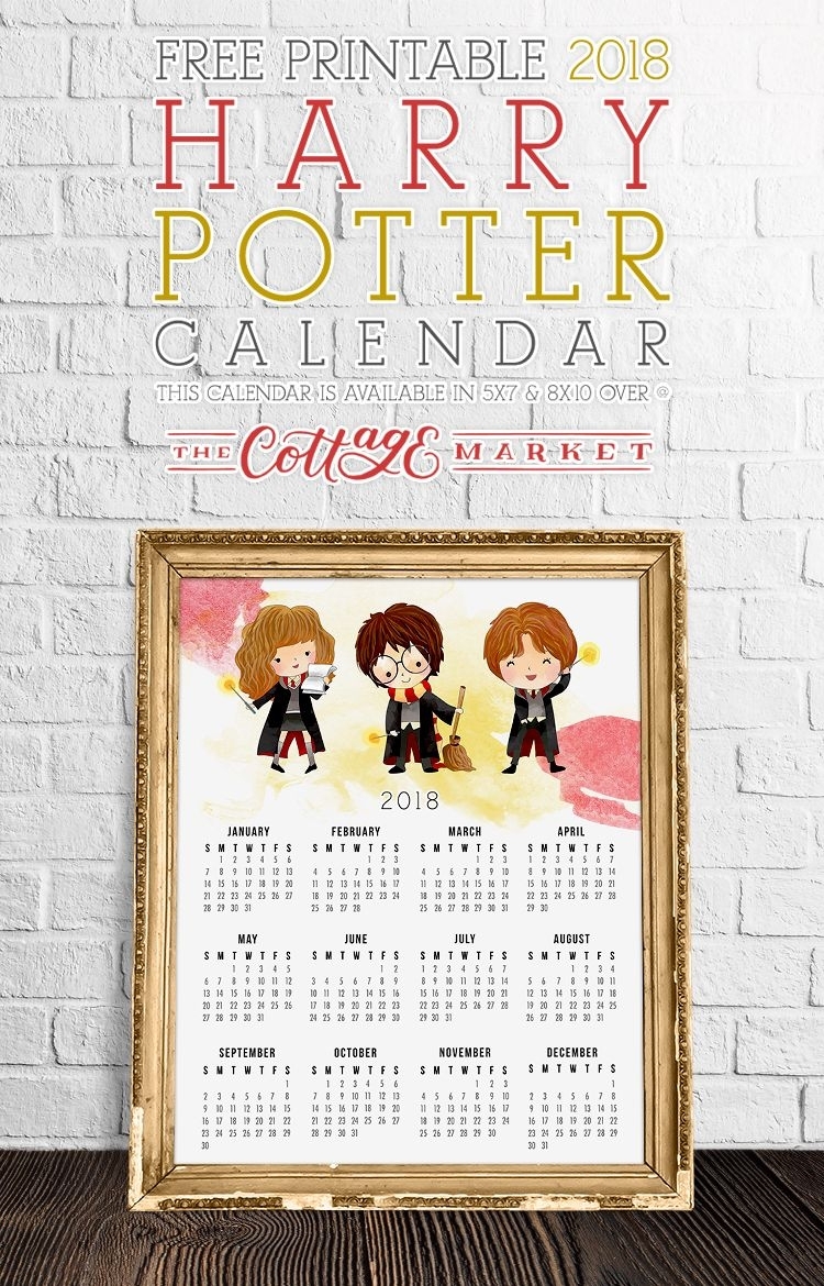 Free Harry Potter Printable Calendar | Harry Potter Calendar